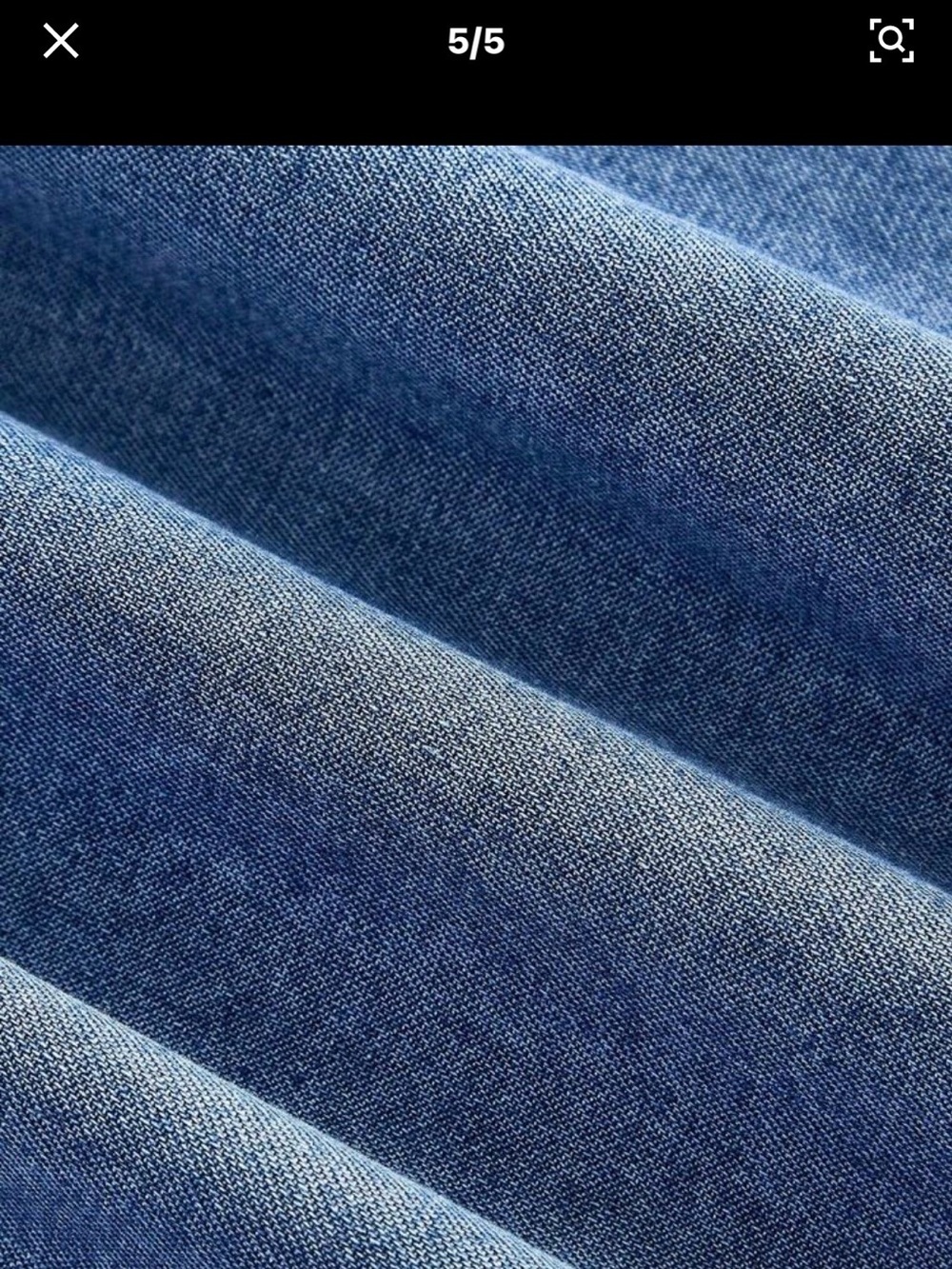 Denim Spaghetti-Strap Sundress in Blue #8171 - Picture 5 of 5